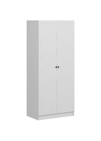 Armoire 2 portes Kuta L90xH210cm Bois Blanc