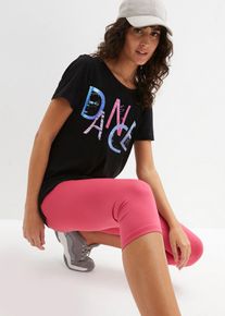 T-Shirt mit Retro-Print, schwarz, Größe 56/58 (3XL), mit Baumwolle, bonprix