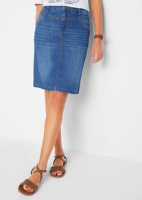 Stretch-Jeansrock, blau, Größe 42, mit Baumwolle, bonprix