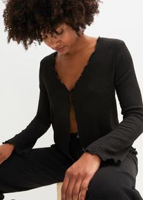 Shirtjacke, schwarz, Größe 48/50 (XL), bonprix