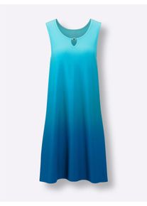 feel good Dames Zomerjurk in aquamarine/aquapetrol ,maat 36/38, Witt, 95% Viscose, 5% Elastan