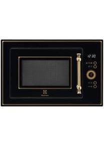 Cuptor cu microunde incorporabil Electrolux EMT25203OK, 25 l, Putere 900 W, Grill, Afisaj digital, Timer, Rustic negru