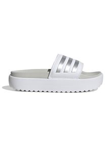 Adidas Womens Adilette Platform Slides Sandalen Dames (7 |wit/grijs)