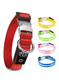 Petsation Leuchthalsband Hundehalsband rot M