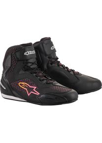 Alpinestars Stella Faster 3 Rideknit, short boots women , color: Black/Yellow/Pink , size: 7 US