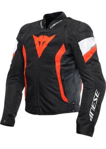 Dainese Avro 5, casaco t&ecirc;xtil , cor: Preto/Vermelho N&eacute;on/Branco , tamanho: 44