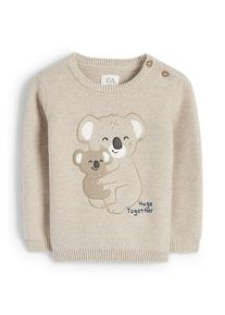 C&Amp;A Misie koala-sweter niemowlęcy, Beżowy, Rozmiar: 98
