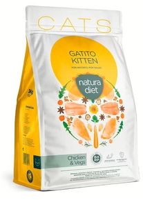 natura diet Cat Adult Trockenfutter, Huhn & Gemüse, 400g