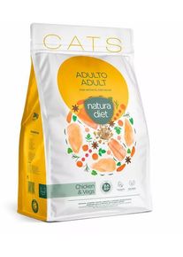 natura diet Cat Adult Trockenfutter, Huhn & Gemüse, 1,5kg