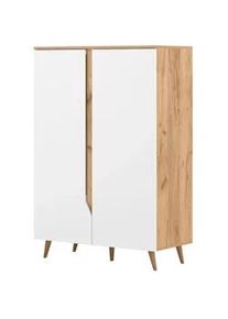 Livetastic Sideboard , Weiß, Eichefarben , Holzwerkstoff , 6 Fächer , 90x132x42 cm , Beimöbel erhältlich , Kleinmöbel, Kommoden, Sideboards