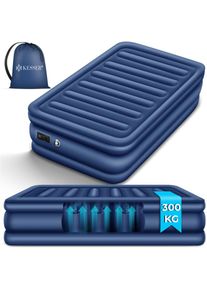 Kesser Matelas gonflable Lit gonflable avec pompe électrique intégrée Matelas gonflable surélevé intégré pour invités de nuit avec sac de rangement Bleu /