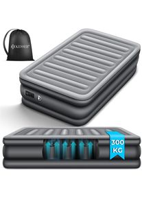 Kesser Matelas gonflable Lit gonflable avec pompe électrique intégrée Matelas gonflable surélevé intégré pour invités de nuit avec sac de rangement Simple /