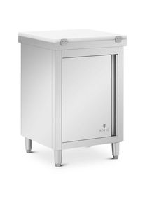 ROYAL CATERING Meuble bas de cuisine Inox 60x60cm 500kg Planche à découper Caisson de cuisine