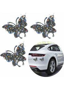 Serbia - 5X7cm)Autocollants de voiture en cristal 3 pièces, Autocollant de voiture strass cristal papillon Bling, Décorations de voiture Accessoires