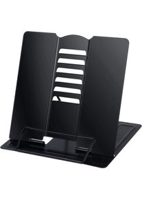 Noir Support de Lecture Métal, Support de Livre de Cuisine Réglable, Pliable Porte-Livre - Csparkv