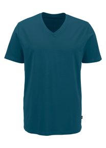 Bruno Banani Heren T-shirt in petrol, navy, grijs gemêleerd ,maat S, Witt, 95% Katoen, 5% Elastan