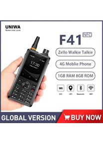 UNIWA F41 2.4" Zello Walkie Talkie 4G Smartphone Android 8.1 phone-y-communication Waterproof PTT 4600mAh NFC Cellphone On Sale