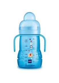 MAM Weithalsflasche , Blau , Kunststoff , 9.5x21.5x7.5 cm , BPA-frei , Füttern, Babyfläschchen