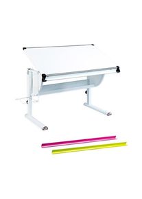 Bureau Multifonctions Enfant "Mathis" 118cm Blanc