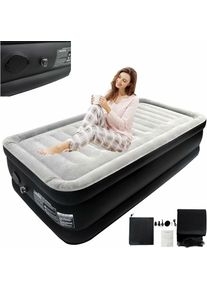 Matelas pneumatique, lit d'appoint autogonflant, matelas gonflable avec pompe à air, lit pneumatique avec sac de transport pour le camping/à la