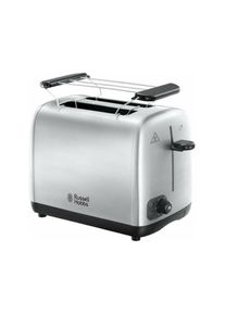 Grille Pain - Toaster Electrique Russell Hobbs Adventure - Contrôle brunissage, chauffe viennoiserie - Acier brossé