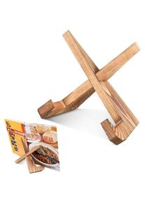 Csparkv - Porte-Livre de Cuisine en Bois Artisanal, Porte-Livre de Recette pour Présentoir, Support de Livre de Recette pour Cuisine, Cuisine de