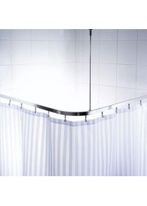 Rail de douche de coin universel avec crochets chromés 52500