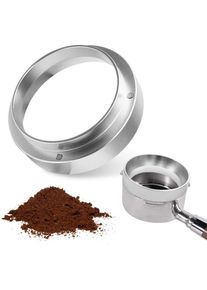 Lntyq Anneau de Dosage Universel en Aluminium 51mm Bague de Dosage de Café Magnétique Entonnoir de Dosage d'espresso Acier Inoxydable Accessoires