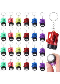 24 pcs Mini Lampe de Poche Porte-clés en Forme de Lampe de Poche Mini Lampe Jouet Pratique led Porte-Clés Torche pour Enfants Mini led Lampe de Poche