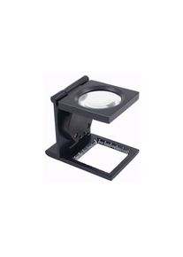 Loupe compte-fils pliant pliable avec monture en métal peint en noir - Lablanc