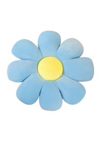 Kinsi - Coussin de sol- Coussin épaissi- Forme de la fleur, 55x55cm- bleu