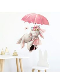 Serbia - Parapluie Mignon Lapin Décor Dessin Animé Stickers Muraux Peintures Murales Art diy Affiches Peel & Stick Art Stickers Muraux pour Enfants