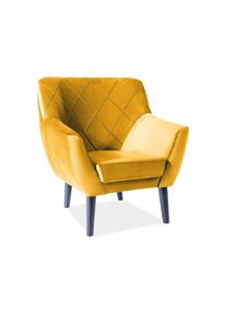 Signal Kreslo KIER 1 VELVET | wenge Farba: Curry / Bluvel 68