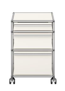 USM Haller Caisson à roulettes avec 3 tiroirs Blanc