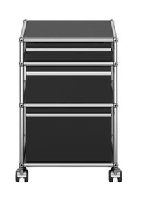 USM Haller Caisson à roulettes avec 3 tiroirs NOIR GRAPHITE OFFRE SPECIALE