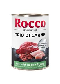 Rocco Classic Trio de viandes 6 x 400 g.- bœuf, poulet, gibier