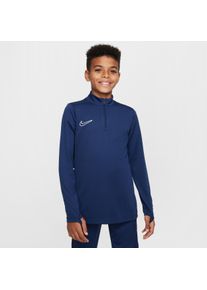 Haut d'entraînement de foot à manches longues et 1/4 de zip Dri-FIT Nike Academy pour ado - Bleu