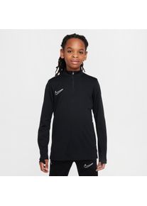 Haut d'entraînement de foot à manches longues et 1/4 de zip Dri-FIT Nike Academy pour ado - Noir