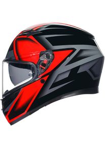 AGV K3 Compound, full face helmet , color: Black/Red , size: M