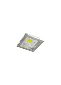 Downlight led encastrable carré Poséidon (20W 6500K 2000lm) IP20 19x19x8cm couleur nickel