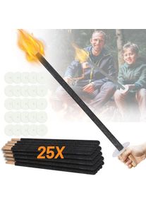 Torches en Cire Torches de Jardin Torches en Cire Naturelle avec Poignée Extra Longue, pour Pâques,Lot de 25 - Randaco