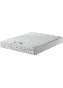 Matelas memoryplus a Ressorts + 3 cm contact latex à 70 % en 70 Kg/m3 - 90x190 Hauteur +/- 22 cm - Accueil Moelleux - Soutien Equilibre - 5 Zones de