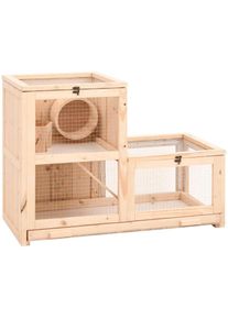 Torana - Cage à hamster 81x40x60 cm bois massif de sapin