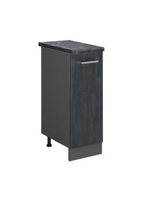 VICCO - Meuble de cuisine R-Line, Béton noir, 30 cm pt Anthracite