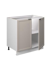 VICCO - Meuble bas sous-évier Fame-Line, GrisBeige, 80 cm avec étagère, sans plan de travail