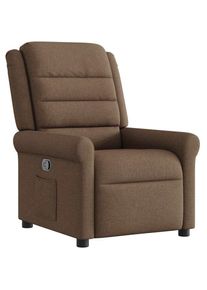 vidaXL - Fauteuil inclinable Marron Tissu