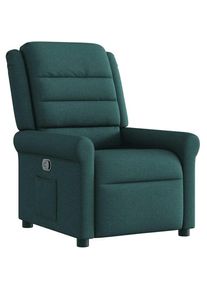 vidaXL - Fauteuil inclinable Vert foncé Tissu