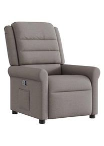 vidaXL - Fauteuil inclinable Taupe Tissu