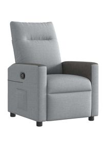 vidaXL - Fauteuil inclinable Gris clair Tissu