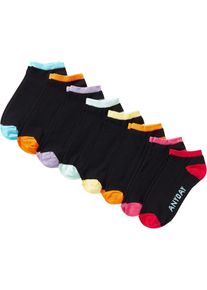 Socquettes jours de la semaine (8 paires) en coton majoritaire - noir - taille 39-42 avec coton - bonprix